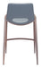 Desi Counter Stool (Set of 2) Azure Gray & Walnut