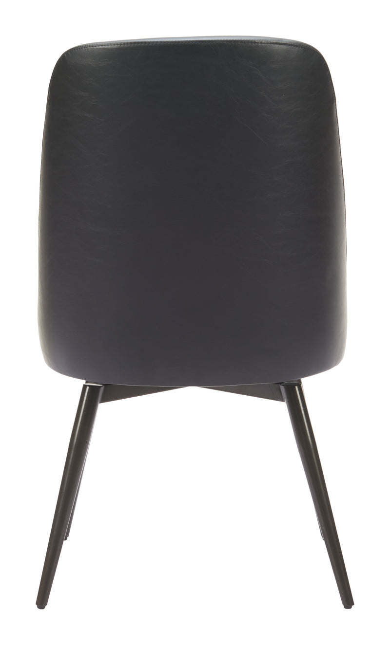 Keppel Swivel Dining Chair (Set of 2) Black