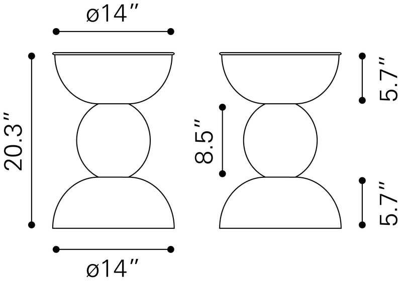 Tripoli Side Table Bronze