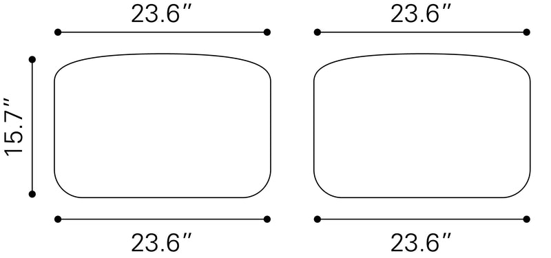 Lizardo Ottoman Beige & Black