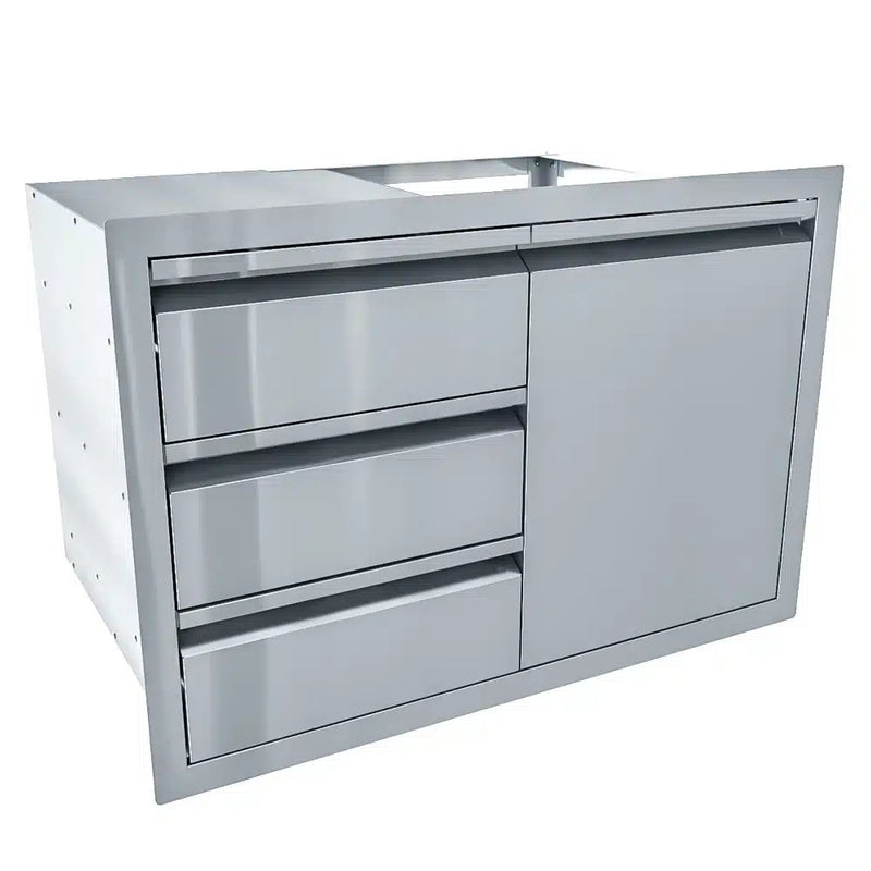 Aruba Series 30″ Triple Drawer Door Combo