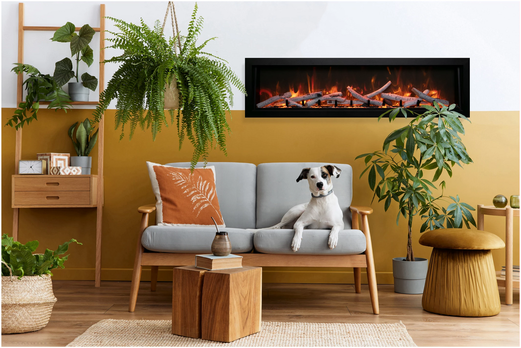 Smart 40″ Wide – Deep Indoor or Outdoor Electric Built-in only with Black Steel Surround