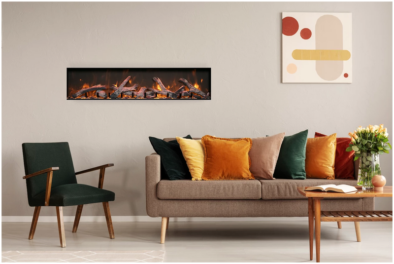 Smart 40″ Wide – Deep Indoor or Outdoor Electric Built-in only with Black Steel Surround