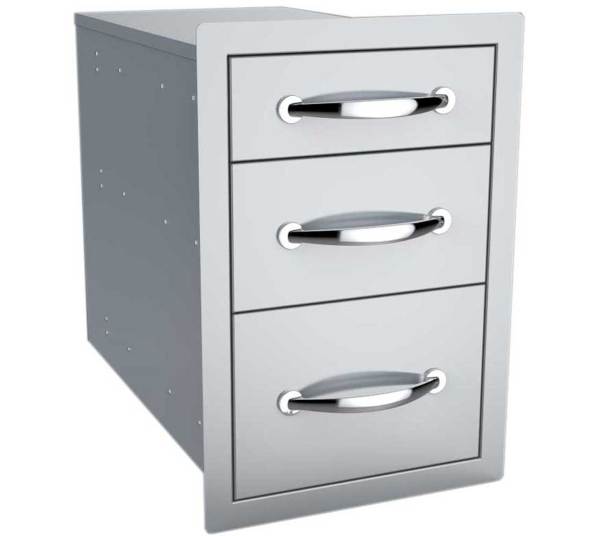 14" Flush Triple Access Drawer