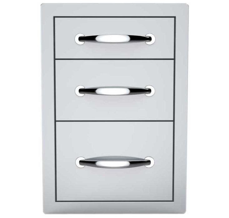 14" Flush Triple Access Drawer