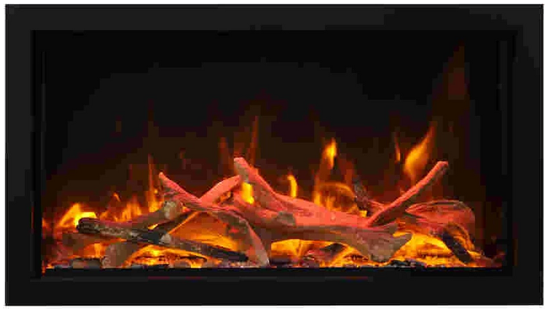 Smart 40″ Wide – Deep Indoor or Outdoor Electric Built-in only with Black Steel Surround