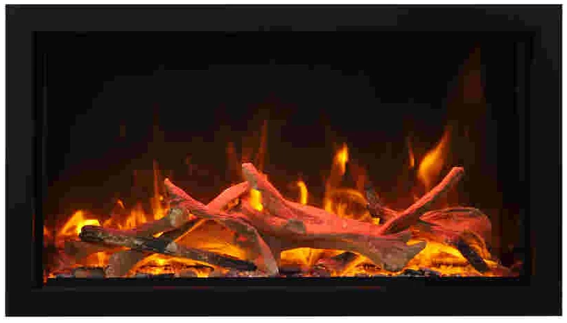 Smart 40″ Wide – Deep Indoor or Outdoor Electric Built-in only with Black Steel Surround