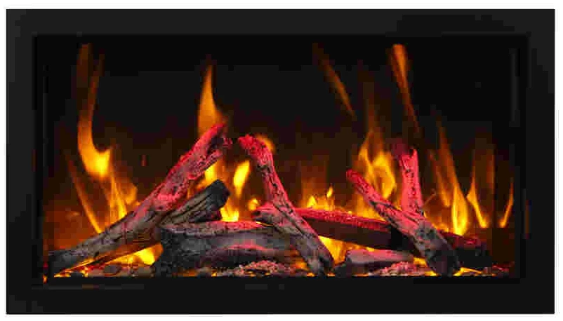 Smart 40″ Wide – Deep Indoor or Outdoor Electric Built-in only with Black Steel Surround