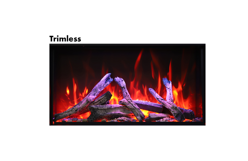 Smart 40″ Wide – Deep Indoor or Outdoor Electric Built-in only with Black Steel Surround