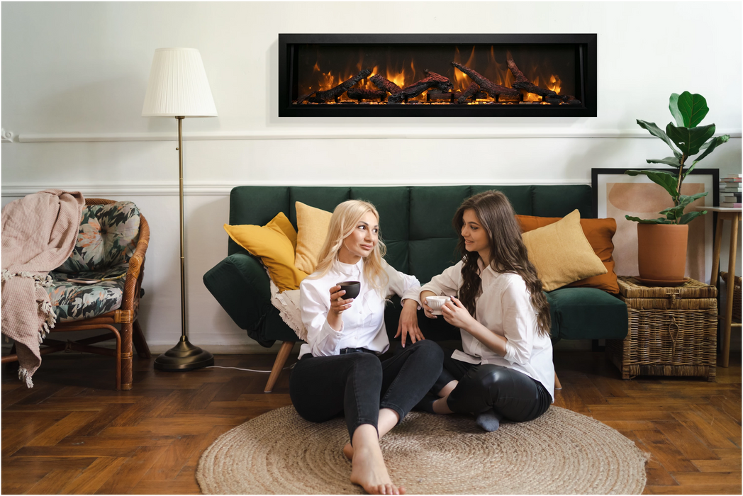 Smart 40″ Wide – Deep Indoor or Outdoor Electric Built-in only with Black Steel Surround