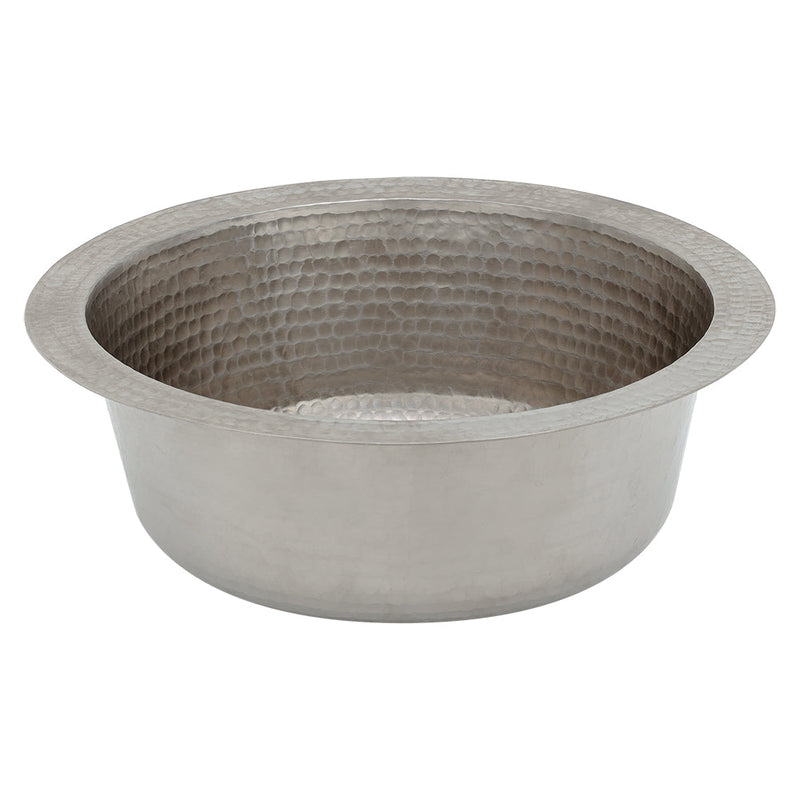 12" Round Hammered Copper Bar Sink w/ 2" Drain Opening