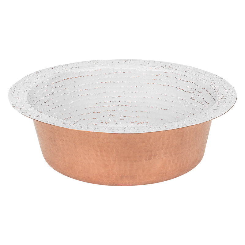14" Round Hammered Copper Bar Sink