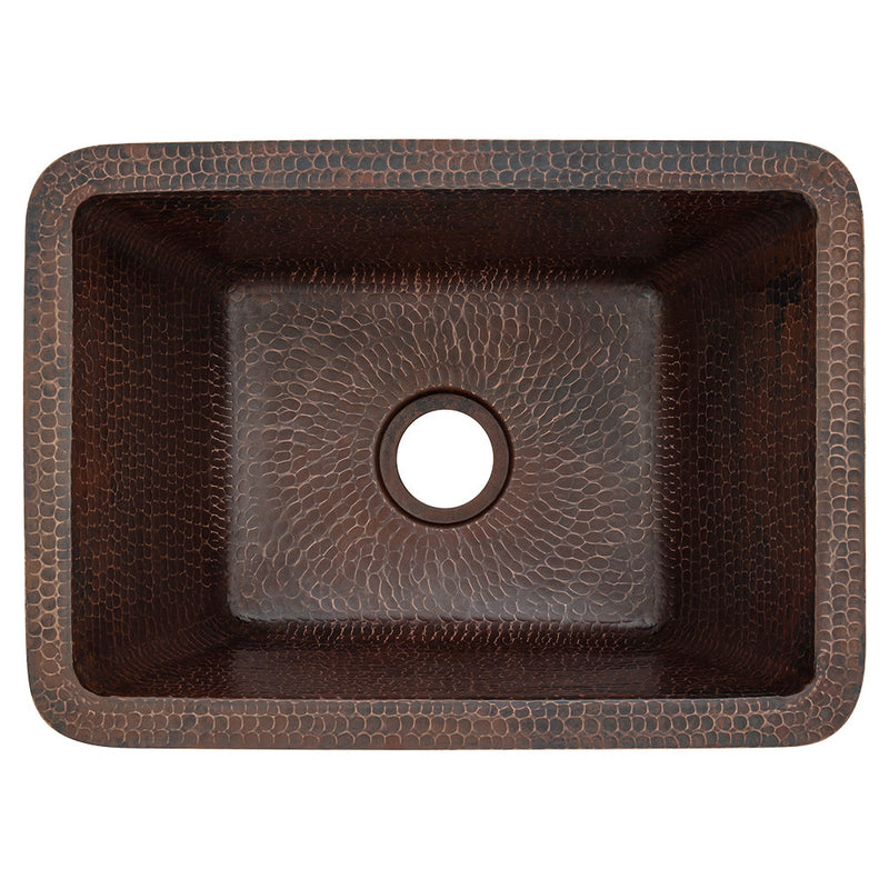 17" Rectangle Copper Bar Sink