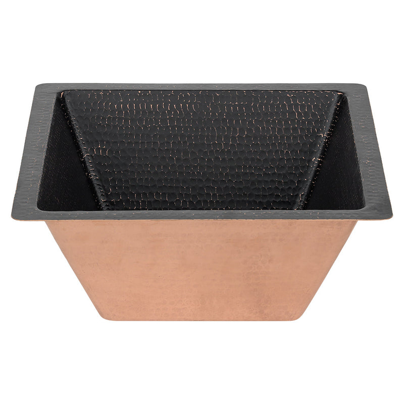15" Square Hammered Copper Bar/Prep Sink