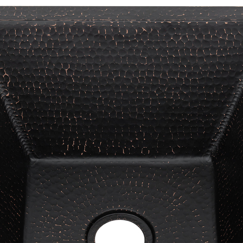 15" Square Hammered Copper Bar/Prep Sink