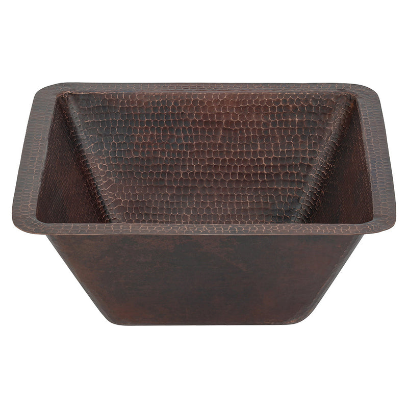 15" Square Hammered Copper Bar/Prep Sink
