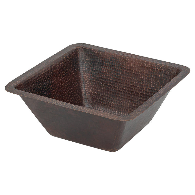 15" Square Hammered Copper Bar/Prep Sink