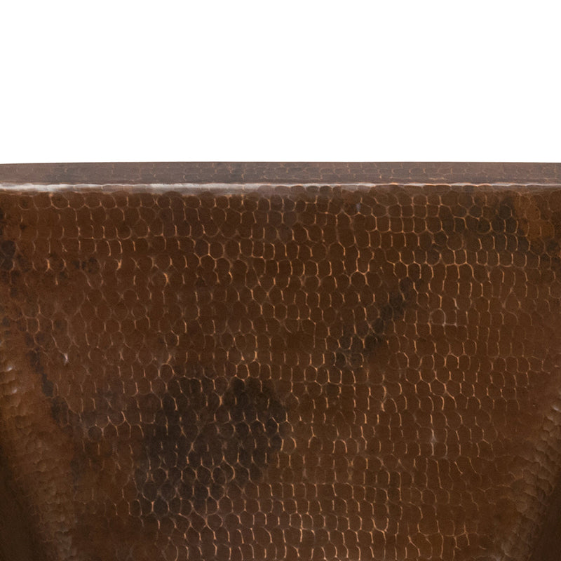 15" Square Hammered Copper Bar/Prep Sink
