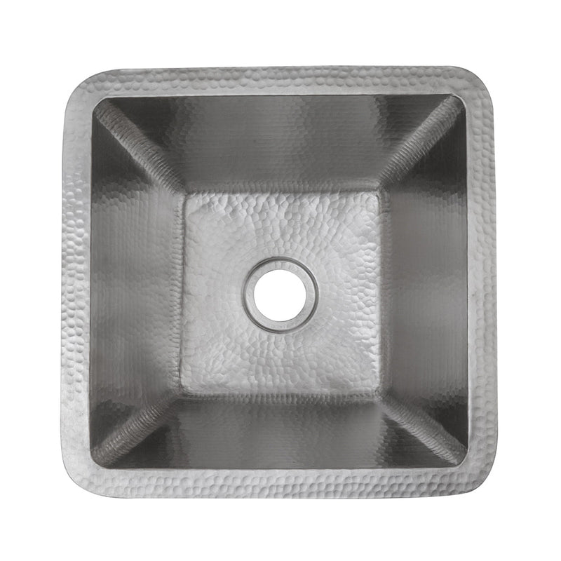 15" Square Hammered Copper Bar/Prep Sink
