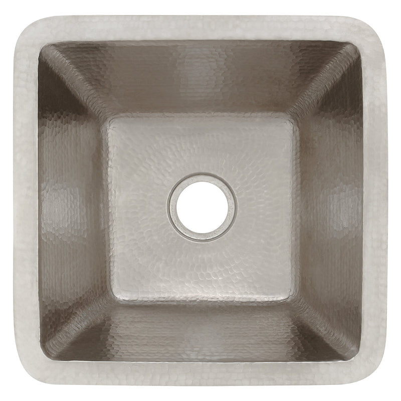 15" Square Hammered Copper Bar/Prep Sink
