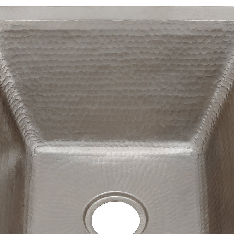 15" Square Hammered Copper Bar/Prep Sink