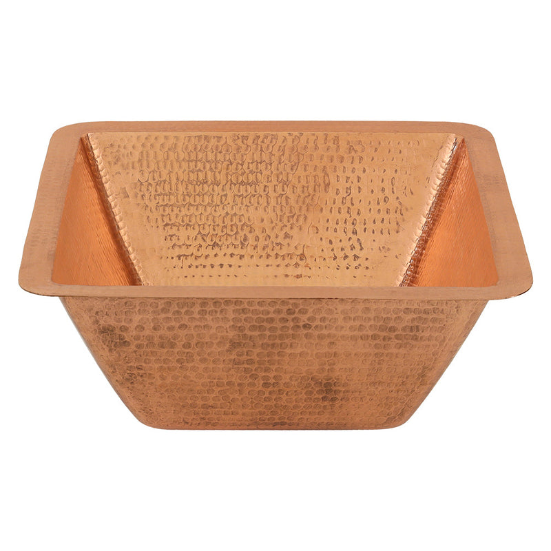 15" Square Hammered Copper Bar/Prep Sink