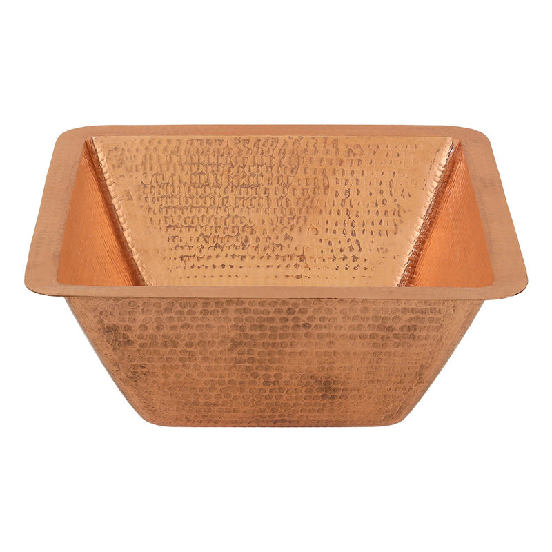 15" Square Hammered Copper Bar/Prep Sink