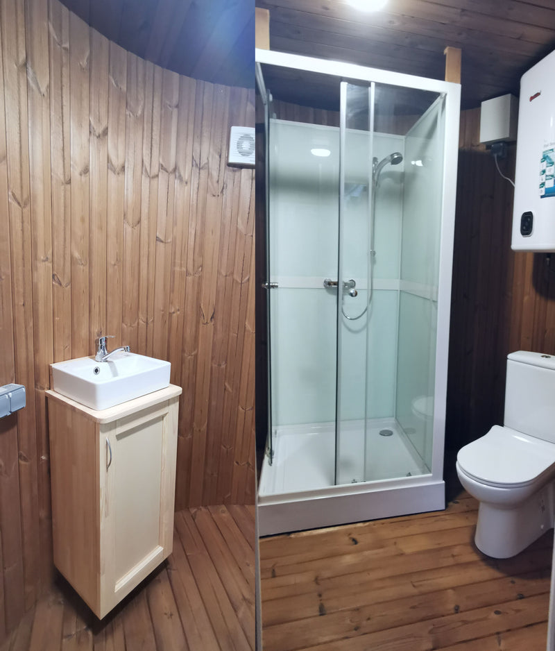 The Drizzle Den – Luxury Outdoor Camping Shower (Thermowood)