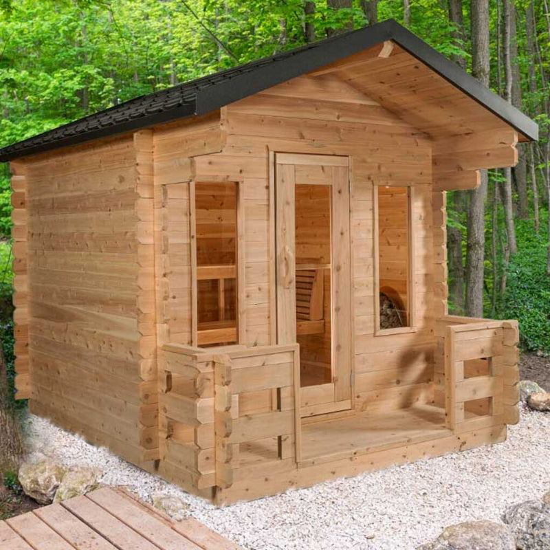 Georgian Cabin Sauna with Porch