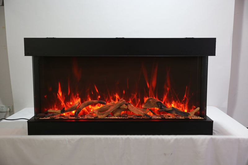 Amanti Tru View Extra Tall Smart Electric - Indoor / Outdoor WiFi Enabled  3 Sided Electric Fireplace