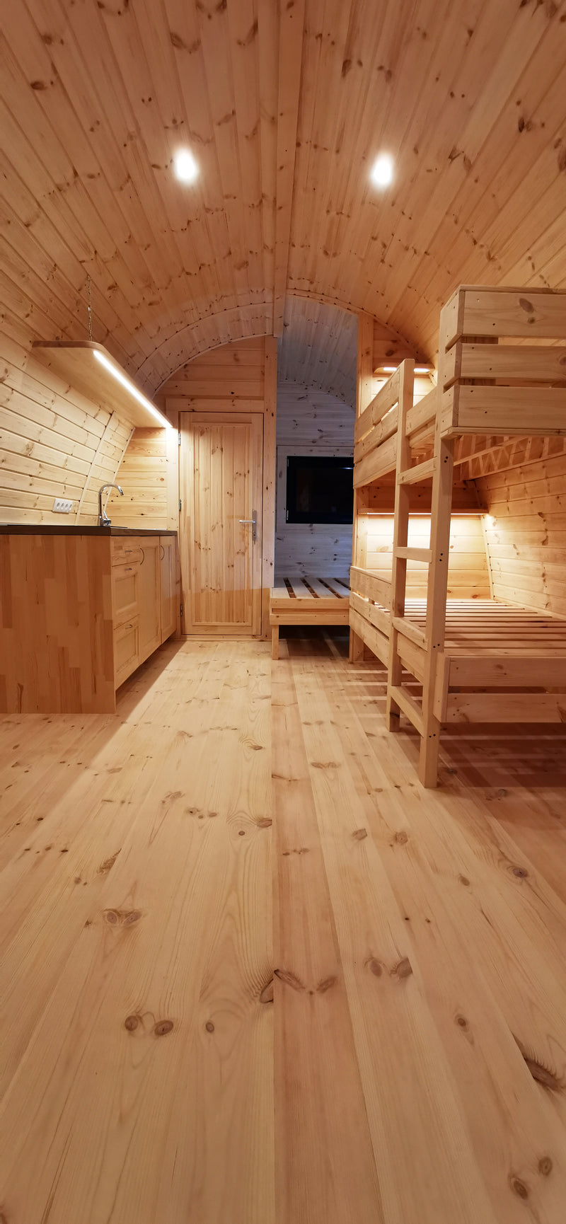 The Escape Vessel – 3.0m x 5.9m Luxury Insulated Camping Pod with Bath + Kitchen