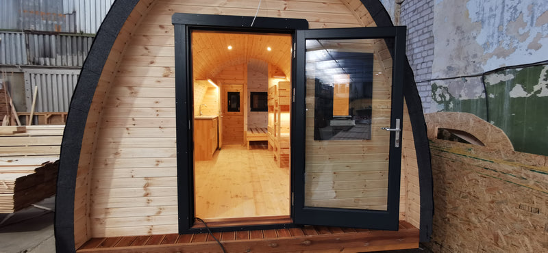 The Escape Vessel – 3.0m x 5.9m Luxury Insulated Camping Pod with Bath + Kitchen