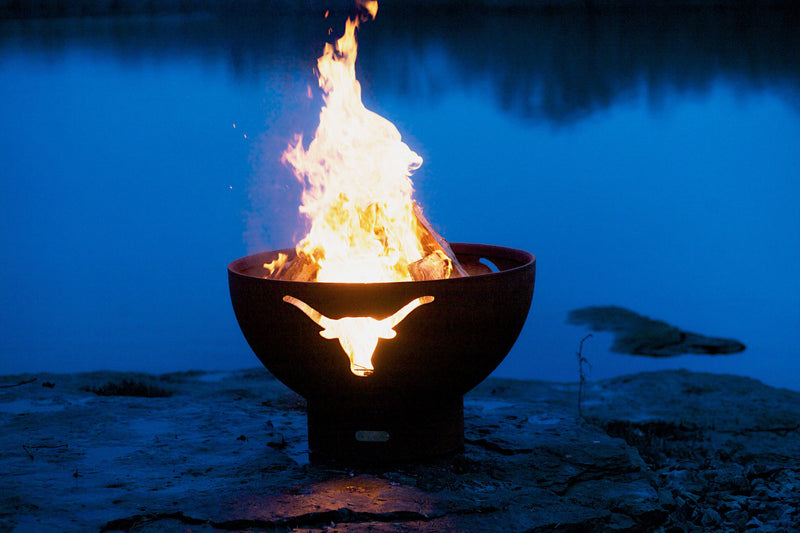 Longhorn steel fire pit