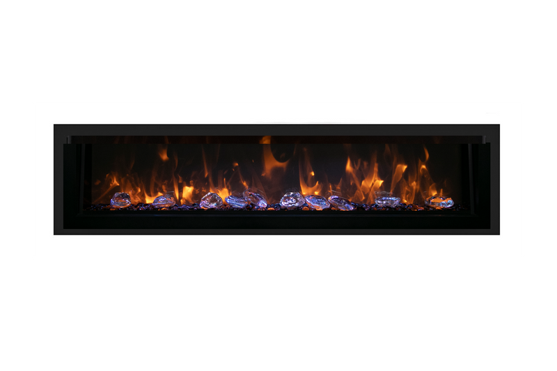 Tall Indoor or Outdoor Electric Built-in only with black steel surround