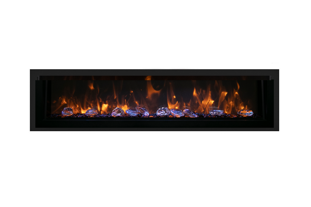 Tall Indoor or Outdoor Electric Built-in only with black steel surround