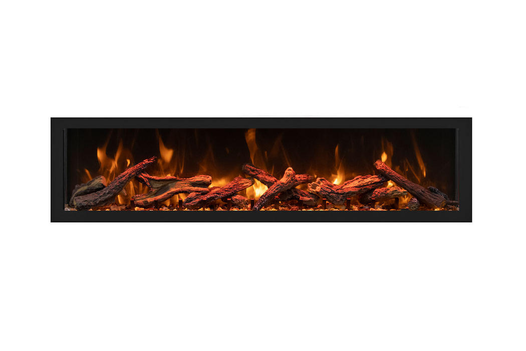 Tall Indoor or Outdoor Electric Built-in only with black steel surround