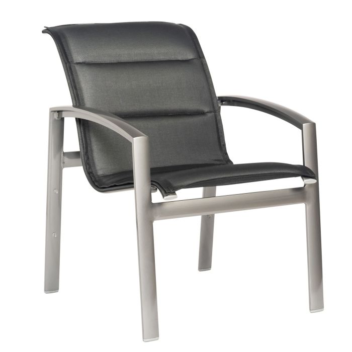 Metropolis Padded Sling Dining Arm Chair - Stacking Padded Sling