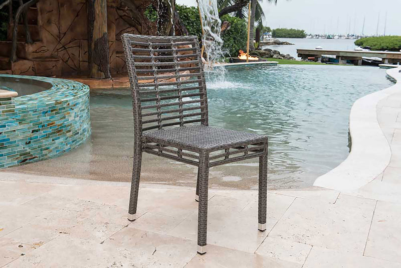 Panama Jack Graphite Set of 2 Stackable Side Chairs