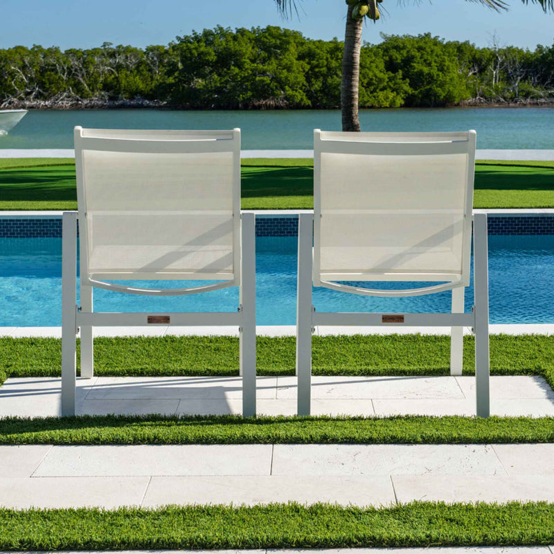 Panama Jack Mykonos Set of 2 Stackable Armchairs