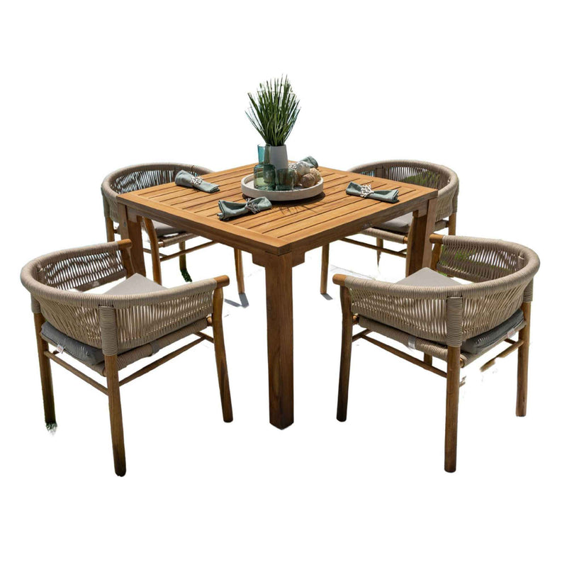 Panama Jack Corsica 5-Piece Square Dining Set