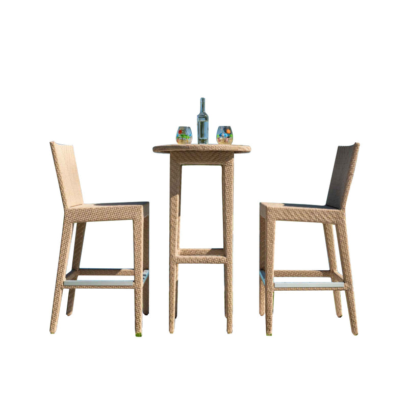 Panama Jack Austin 3-Piece Round Pub Table Set
