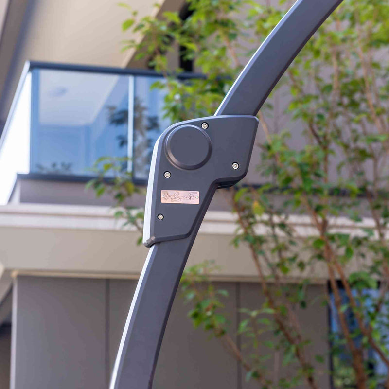 Panama Jack 11.5 Ft Cantilever Sunbrella Terracotta 360 Umbrella w/Movable Base