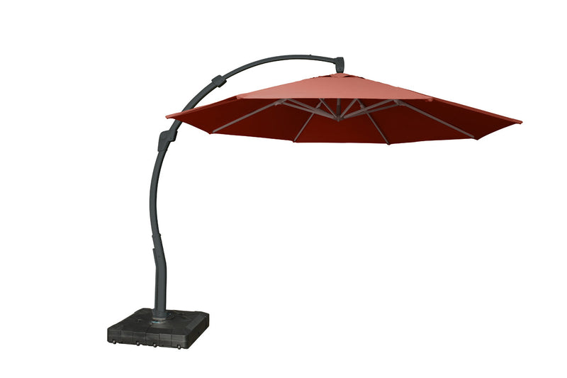 Panama Jack 11.5 Ft Cantilever Sunbrella Terracotta 360 Umbrella w/Movable Base