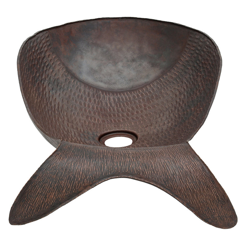 Fish Vessel Hammered Copper Sink
