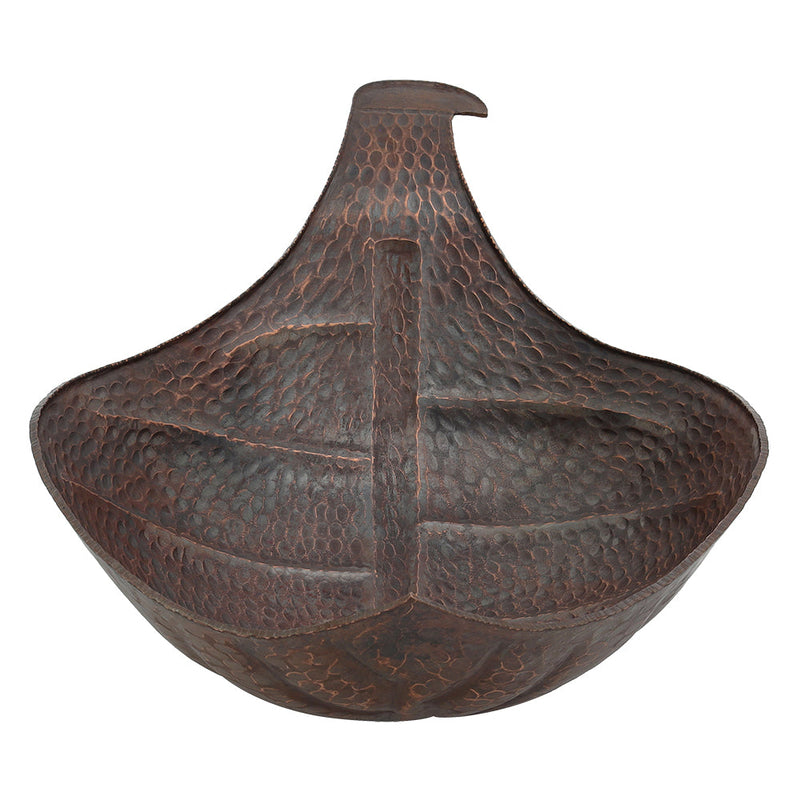 Leaf Vessel Hammered Copper Sink