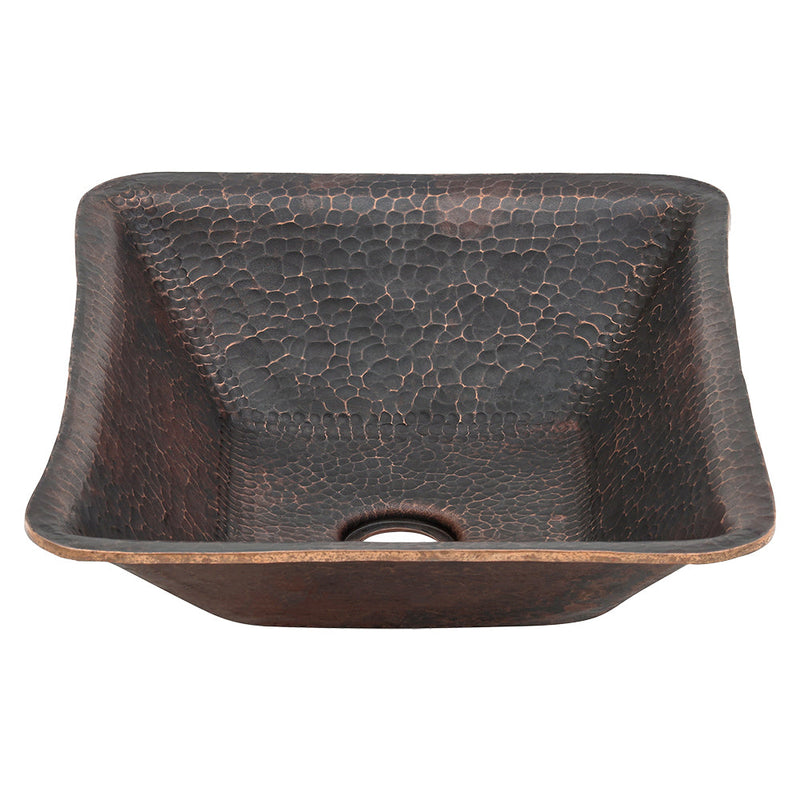17" Rectangle Hand Forged Old World Copper Premium Vessel Sink