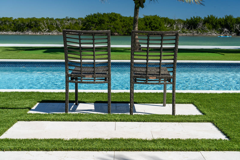Panama Jack Graphite Set of 2 Stackable Side Chairs