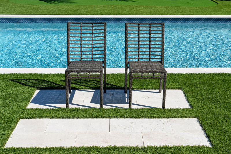 Panama Jack Graphite Set of 2 Stackable Side Chairs