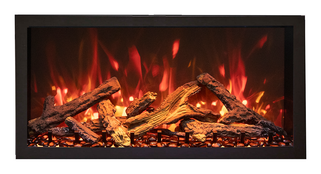 Tall Indoor or Outdoor Electric Built-in only with black steel surround