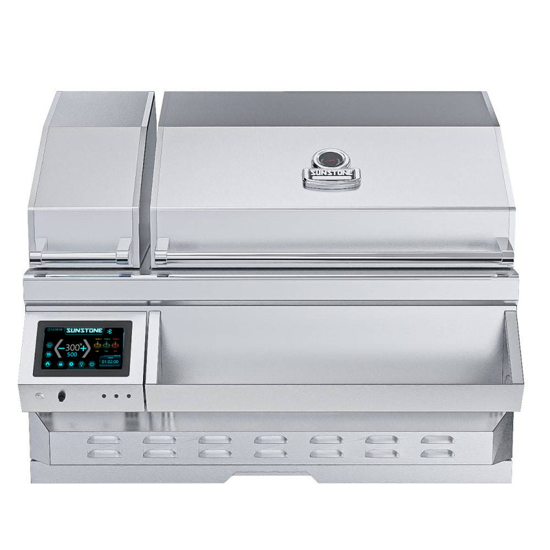 40" Built-In Electric Pellet Grill with Integrated Cold Smoker and Full-Capacity Side Pellet Loader